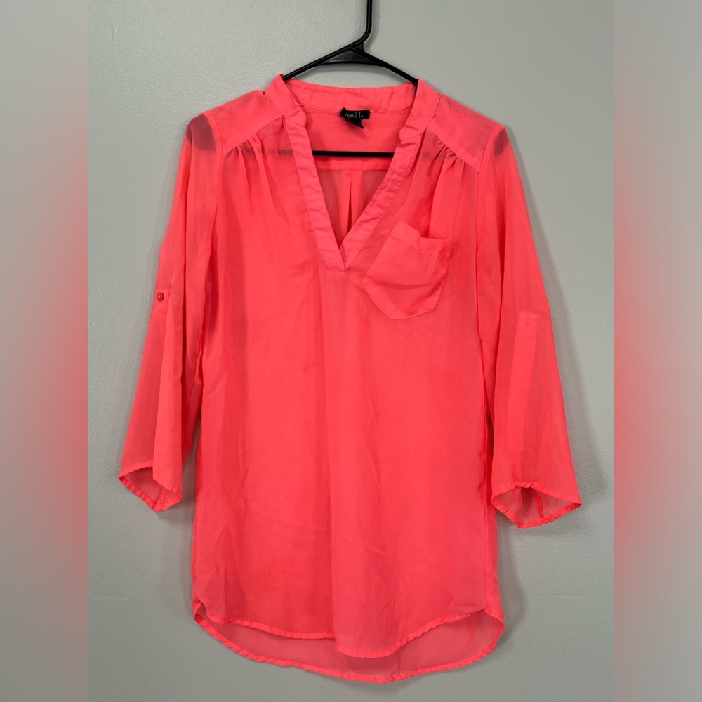 rue21 - Hot Pink Sheer Blouse
